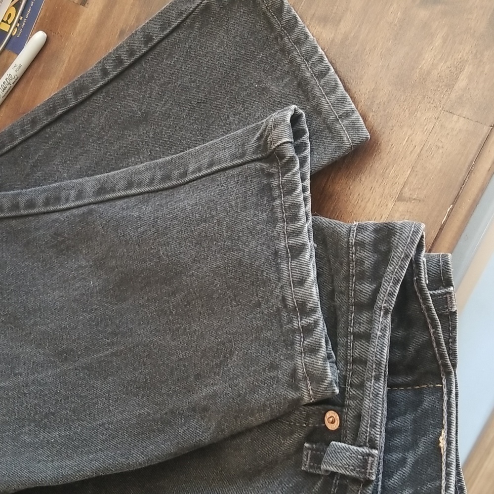 Vintage LEVI'S 551 Black Womens Size 18 Short. Mom Jeans Relaxed Taper. VINTAGE - Picture 6 of 6